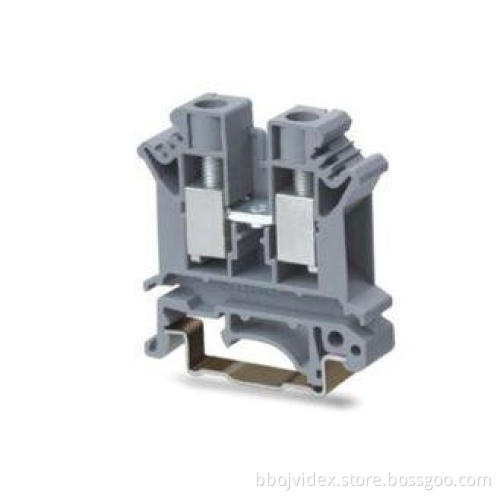 800V 76A 24 - 6 AWG UK10N Screw Terminal Blocks Strip Lengt